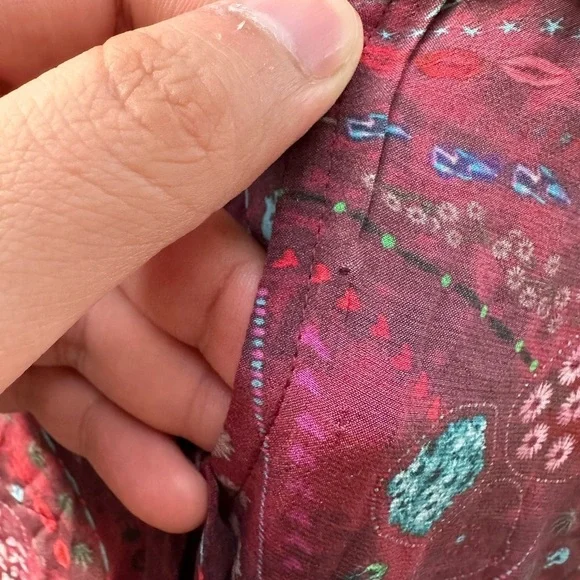 ZADIG & VOLTAIRE Psyche Remus Dress Red Floral Abstract Mini Women’s Size L - Picture 6 of 12